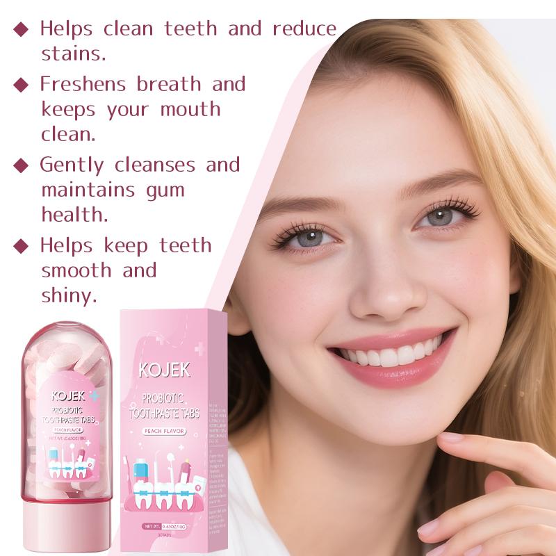 【Buy 2 Get 36G】 Solid Toothpaste with Probiotics Pink/Green| Fluoride-Free, Eco-Friendly, Portable, Long-Lasting Fresh Breath| Gentle for Sensitive Teeth, Travel & Daily Use Friendly | 18G/36G