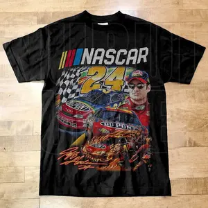 [Sale up to 50%] [Free Ship] Vintage 90s Jeff Gordon Nascar Racing T-Shirt, Y2k Vintage Graphic Style Shirt, Retro Racing Graphic Tee