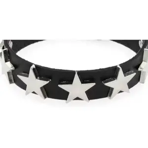 Punk Star Studded Pu Leather Bracelet, Personalized And Simple Pentagram Bracelet, Trendy Couple Bracelet