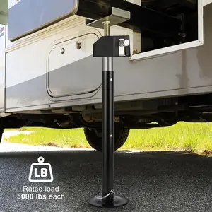 【GARVEE】 Adjustable Heavy-Duty Steel RV Slide Out Support Jacks Available in 2 or 4 Pack, with Capacities of 5,000 or 10,000 Lbs, Height Range 21.06" to 34.25", Black Finish for Reliable RV Support