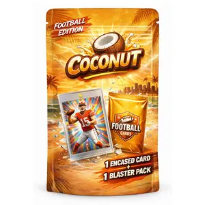 Coconut Bag - Football Edition - (1) Encased Card & (1) Blaster Pack