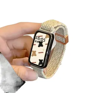 Suitable for Huawei Band 9 strap, 10th generation nylon woven magnetic 8 wristband, sports, casual, fashionable, summer, unisex