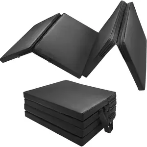 Foldable Mechanics Mat for Garage Work, 48 X 16 X 1.2 in Thick EPE  Pad  PU Leather Folding Mat with Carry Handle Portable for Garage, Garden,  Gym Kneel or Lie Down
