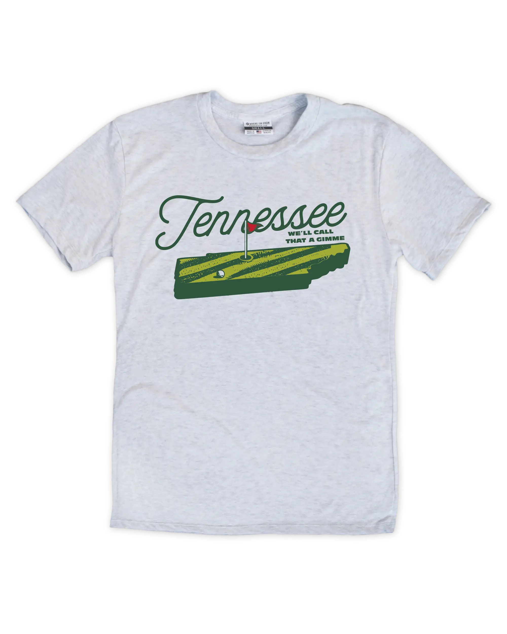 Tennessee Golf State Shape Tee