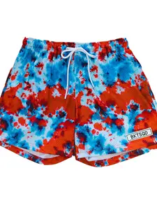 Men's Bktsqd Spray Paint Style Shorts, Loose Fit Sporty Casual Mesh Quick-Dry Basketball Pants, American Fashion Under Knee