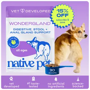 Native Pet WonderGland - Anal Gland Supplement for Dogs - Natural Fiber Powered Topper for Anal Gland Support Probiotics Native Pet WonderGland - Anal Gland Supplement for Dogs - Natural Fiber Powered Topper for Anal Gland Support Probiotics