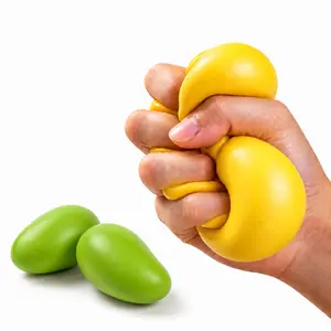Heat Sensitive Color Changing Mango Fidget Toy - Odor-Free, Non-Sticky Slow Rise Sensory Stress Ball for Kids & Adults, Creative Decompression Gadget for Party Favors, Stocking Stuffers & Classroom Rewards