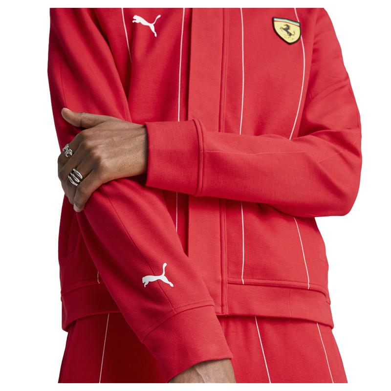 PUMA Mens Scuderia Ferrari Race Premium Jacket Athletic Outerwear Casual - Red
