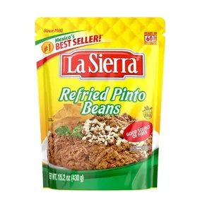 LA SIERRA Refried Pinto Beans 15.2oz - Good Source of Fiber, Creamy and Versatile for Various Dishes