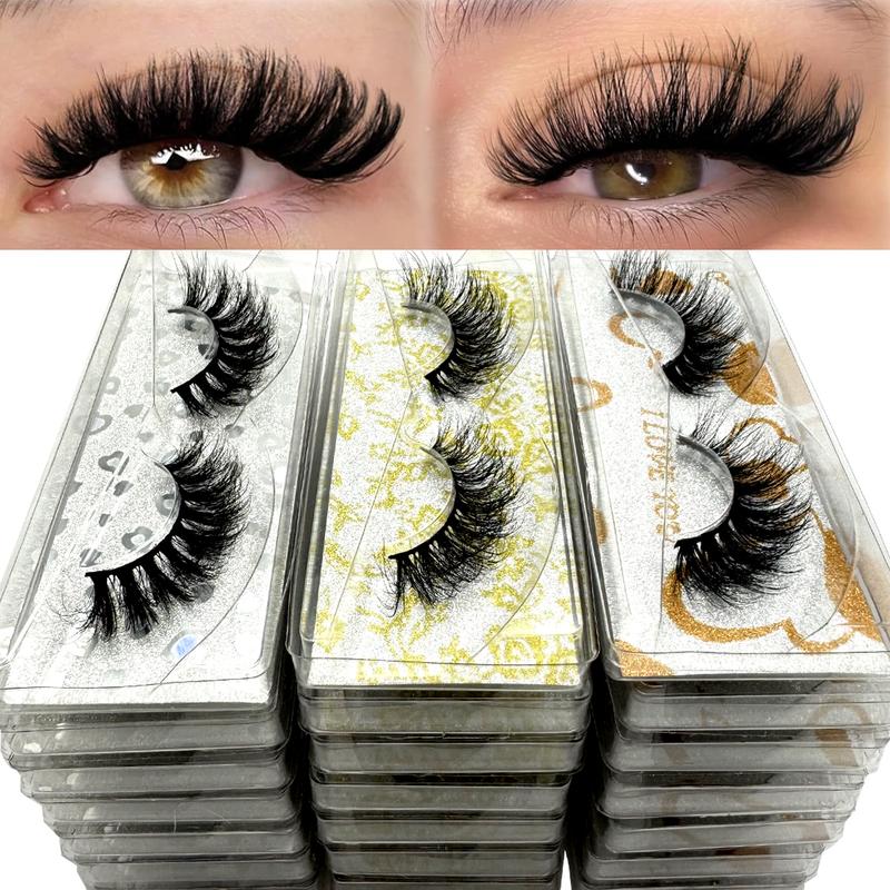 New Eyelash Wholesale 21 Pairs Mixed 3 Styles Faux 3D Mink Lashes Makeup Fluffy Thick False Eyelashes In Bulk Cilios Natural Lashes