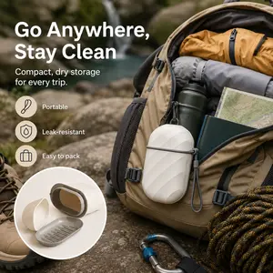 Leak-Proof Travel Soap Case — Suitable for Shampoo and Conditioner Bars — Extends the Lifespan of Your Soap — Features a Built-in Drainage Layer to Keep Soap Dry — Ideal for Long-Distance Travel, Camping, Outdoor Adventures, or Truck Drivers outdoorfun