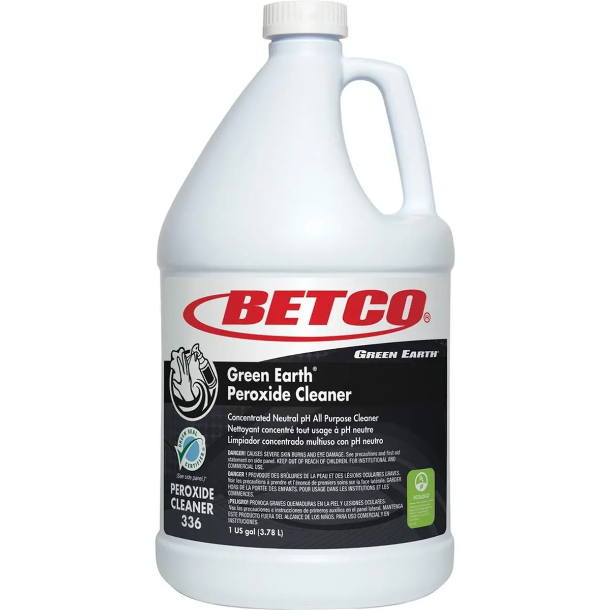 212 MAIN BET3360400 1 gal Green Earth Peroxide Multi-Purpose Cleaner - Scented Household Concentrated Cleaner, Neutral pH, Home/Shower Use Supplies, Mold & Stain Removal, Safe for Bathroom Bathtub