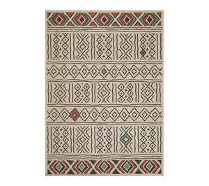 Ox Bay Tribal Contemporary Polypropylene Outdoor Rug, 5' x 7'