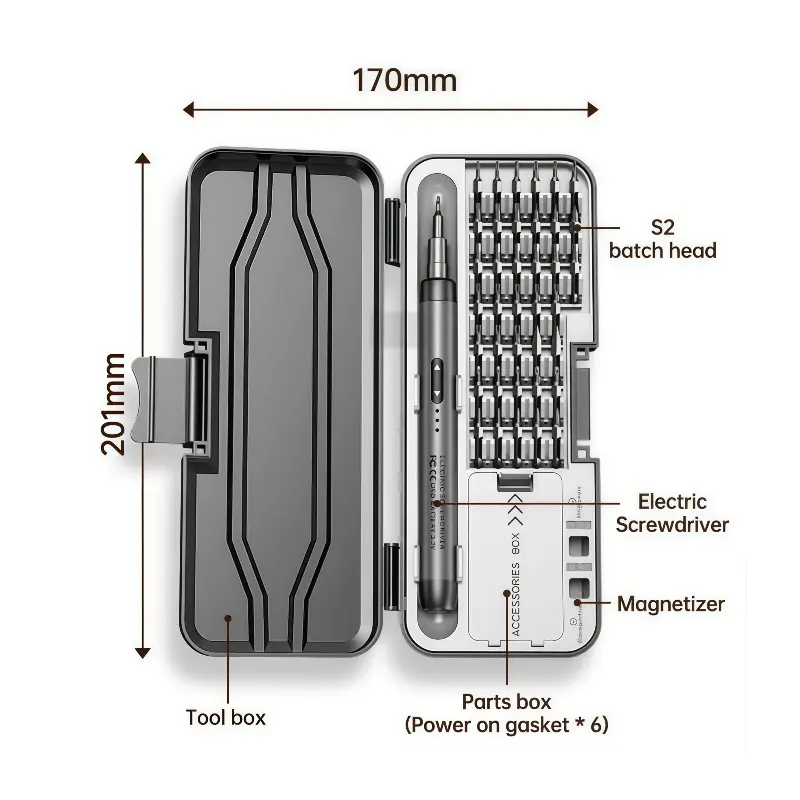 DS FIX 46-in-1 Precision Electric Screwdriver Kit, Cordless Power Tool for DIY Hardware Repairs