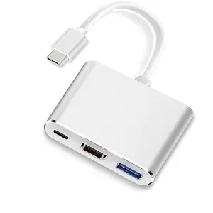 USB C to HDMI Multiport Adapter - 3 in 1 USB Type C to HDMI Hub for Macbook Pro/Air, Dell XPS, Surfacebook, iPhone 16/16 Pro, Samsung S24/23