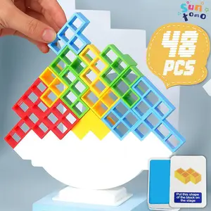 Suntomo Balance Board Games,Balance Blocks Game,Improve hands-on ability,Be use for Family Games, Travel,Kids & Adults Team Building Blocks Toy