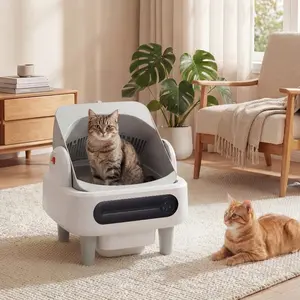 Self Cleaning Cat Litter Box with App Control, Automatic Litter Box, 11L Capacity, Quiet Operation, WiFi 2.4G/5G, Multi-Cat Suitable