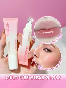 SHEGLAM Mirror Move Clear Lip Gloss – Multi-Functional High Shine Lip Combo, Hydrating Non-Sticky Glossy Finish