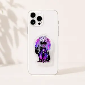 Purple Gojo Satoru Acrylic Magnetic Phone Grip, Aesthetic Japan Anime Magsafe Phone Holder Adjustable, Durable Pop Socket Phone Accessories