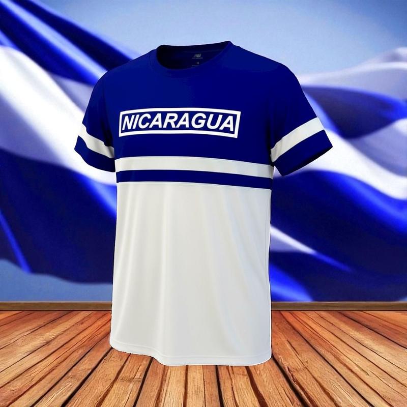 Nicaragua Soccer Jersey - Comfortable Synthetic Material, Breathable & Durable, Easy Care, Versatile for Any Season