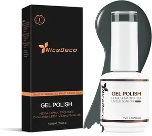 Nicedeco Gel Nail Polish, 15ml UV/LED Soak-Off Gel Polish Nail Art Manicure Pedicure, Salon & Home Use - Long Lasting & Easy to Apply 269