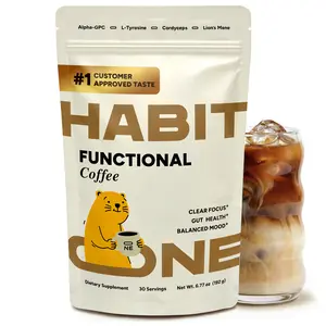 Mushroom Coffee Made in USA - 10 in 1 Blend - Great Taste - Smooth Energy - No Bloating with Lion’s Mane, Cordyceps, Reishi, Chaga - Adaptogens & Nootropics – 30 Serving Beverage Healthy