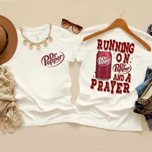 Running on Prayer And Dr. Pepper T-Shirt,Vintage Dr. Pepper Tee,Dr. Pepper Inspired Tee,Unisex Dr Pepper Tee,Youth Dr Pepper Sweatshirt