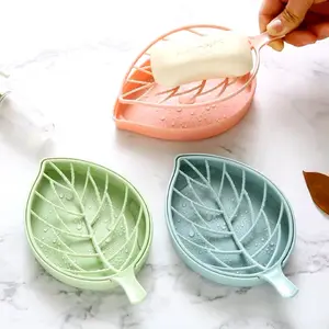 Double-Layer Leaf-Shaped Soap Dish, Soap Saver, Durable & Stylish Design, Perfect for Bathroom Use, Ideal Gift for Home Decor Enthusiasts