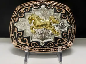 Horse Western Style Cowboy Belt Buckle Hebilla Vaquera Caballo