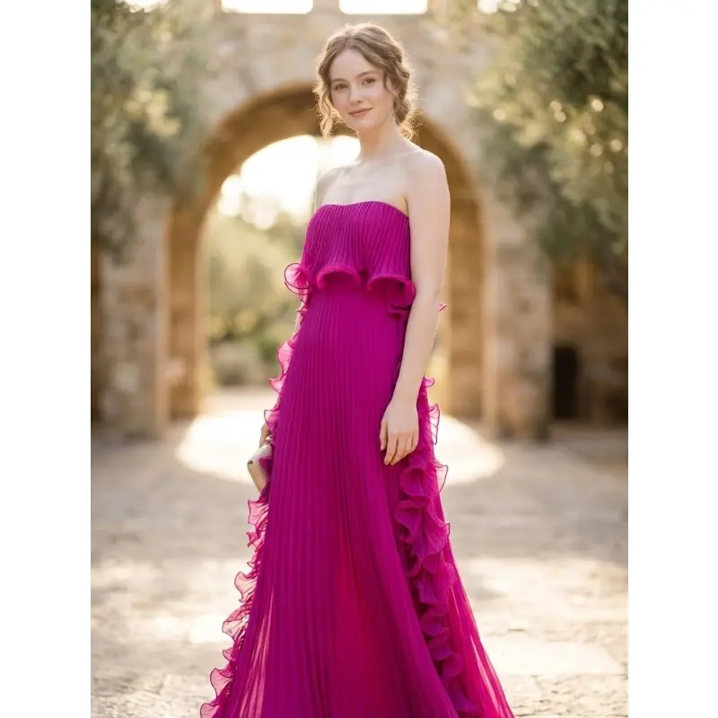 tube top dress flowy Women's 2026 Summer Sequin Ruched Maxi Dress, A-Line Swing Formal Party Dress, Dresses summer strapless maxi dress