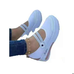 Shoes Hollow Sneakers Thick Sole Sneakers Women's Casual Shoes Women's Canvas Shoes Tennis Shoes Women's Breathable Mesh 2024 Footwear Trainer