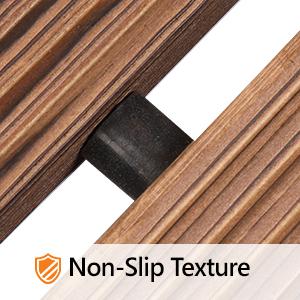 VINGLI Oversized 22IN W 8FT L Wooden Garden Pathway for Outdoors, Roll Out Garden Pathway Walkway Flooring W/Steel Wire, Anti-Slip Texture, Ground Stakes, Outside Walkway for Patio, Wedding