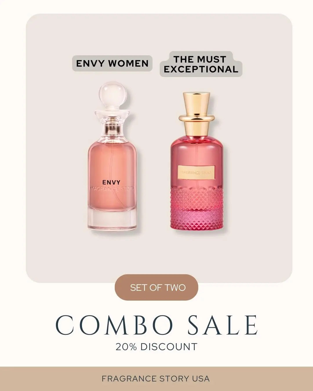 Fragrance Story Envy Women & The Must Exceptional (Combo) 3.4FL Oz