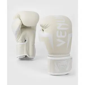 Venum Elite Boxing Gloves - White/Ivory, Comfortable Fit, Durable Design, Ideal for Boxing and Combat Sports