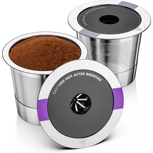 Universal  coffee pods, Suitable for k cups, Stainless steel  compatible with  1.0 & 2.0 coffee machines brewers refillable
