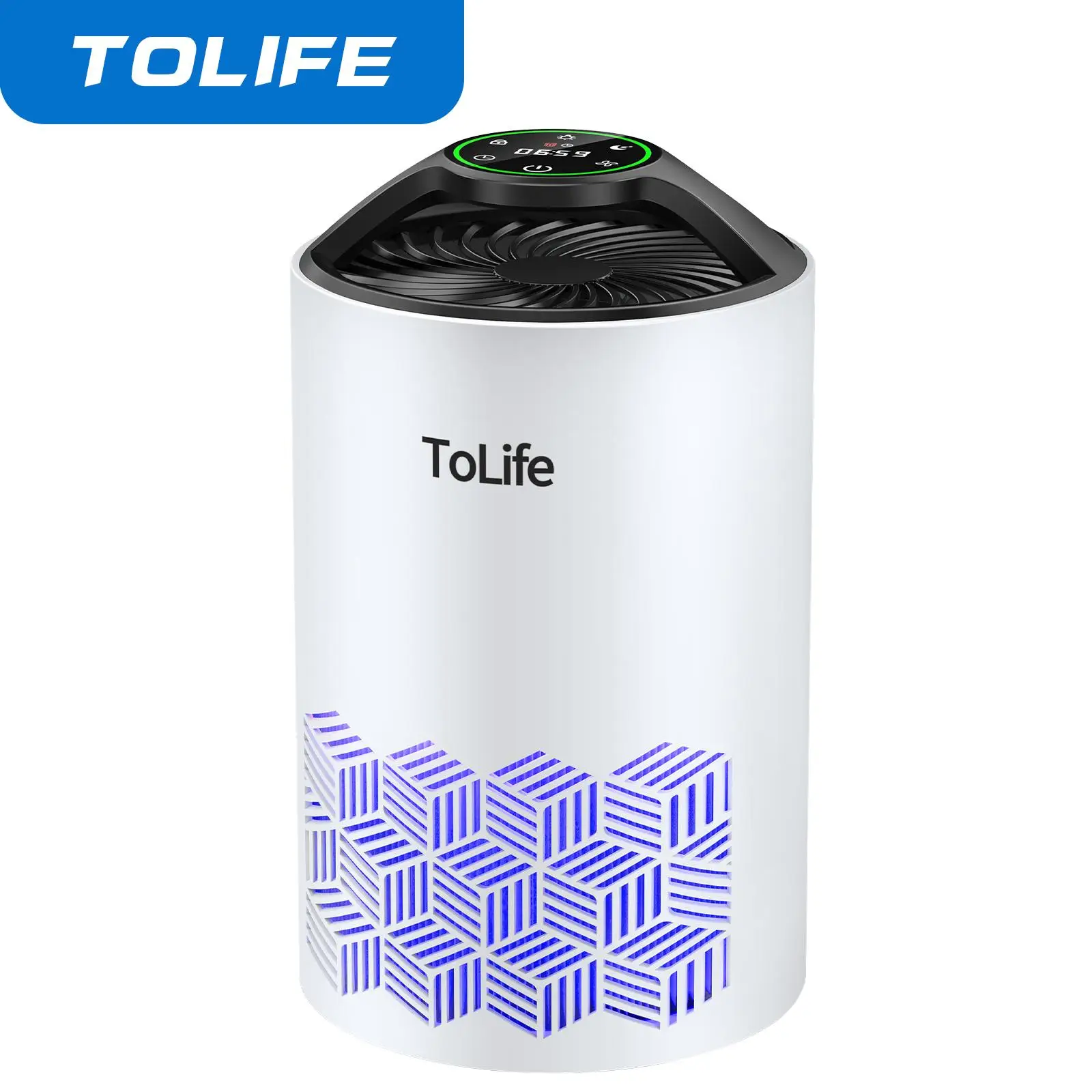 TOLIFE TZ-K1 Air Purifier for Home and Bedroom , Effective Allergen and Virus Removal , Portable and Quiet Baby Air Purifier , Ideal for Pets, Dust, a