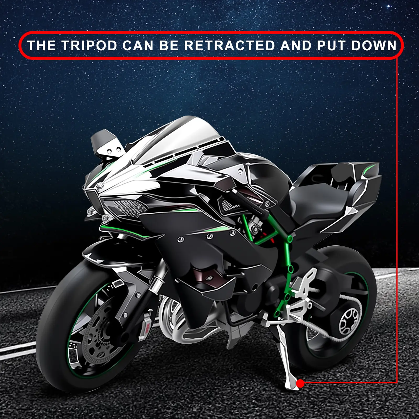 XLG Compatible for 1:6 H2R alloy die-cast motorcycle model