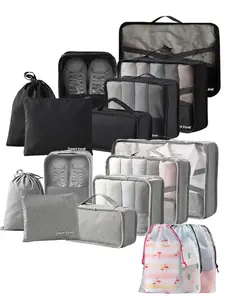 10pcs/set Travel Packing Cubes, Multifunction Travel Cubes Luggage Organiser Travel Compression Suitcase Bags Travel Essential Bag for Clothes Shoes Cosmetics Toiletries Travel Organizers