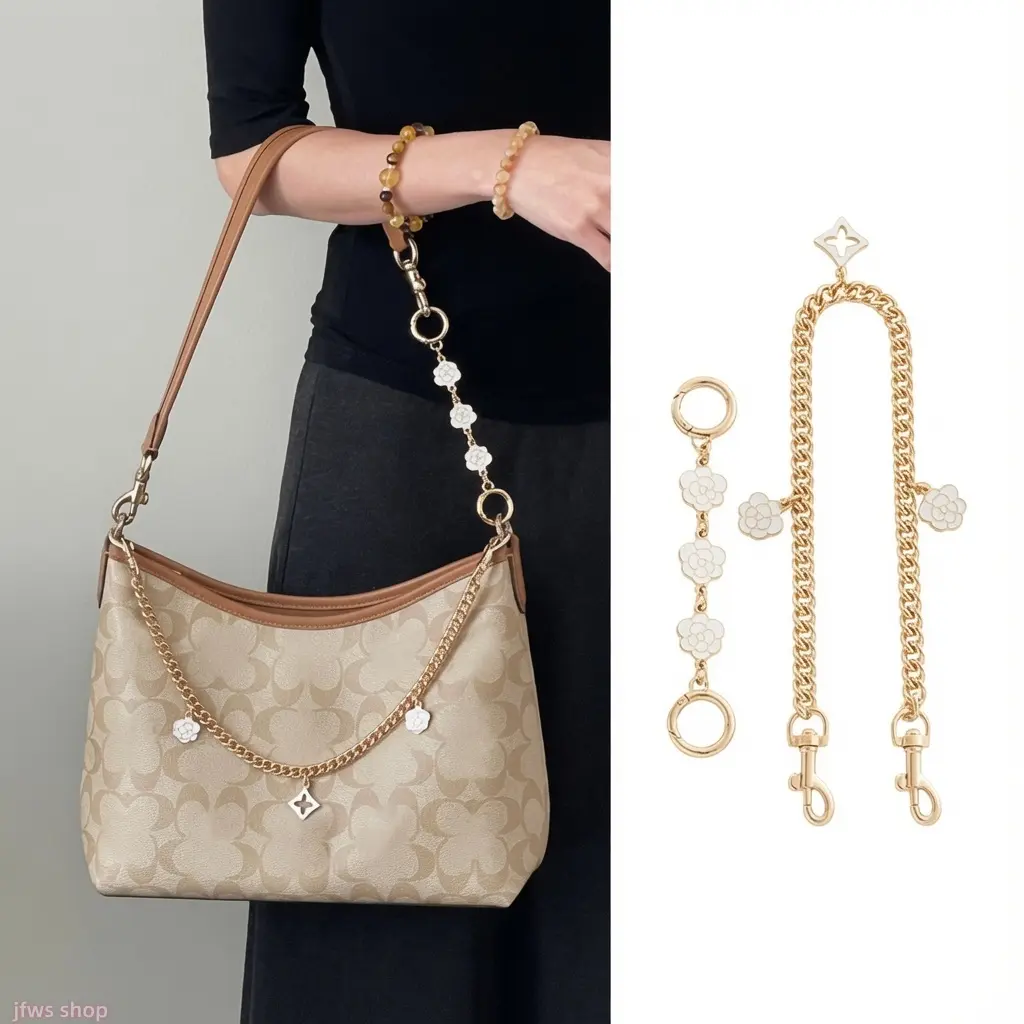 2026 New Bag Chain Strap Extender for Coach Laurel 31 Hobo Bag Replacement Shoulder Strap Durable Alloy Gold Hardware Easy DIY Upgrade Adjustable Length Versatile Decor for Crossbody Handbag Daily Commute Travel US Design