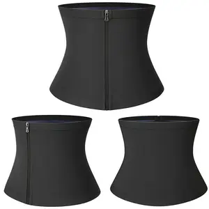 Waist Trainer Trimmer Zipper Sweat Belt Band for Men, Exercise Waistband, Sauna Belt Suit Workout, Workout Cincher, Sporty Design, All Seasons, Plain Pattern, Fitness Waist Trainer, Sporty Waist Slimmer