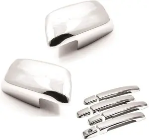 Combo Chrome Full Mirror Covers+Chrome Door Handle for Nissan Frontier