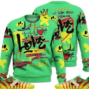 Ja 3 Jurassic Park Explorer Outfit Sweatshirt, Happy Love Beats Graffiti Streetwear Unisex Sneaker Matching Shirt