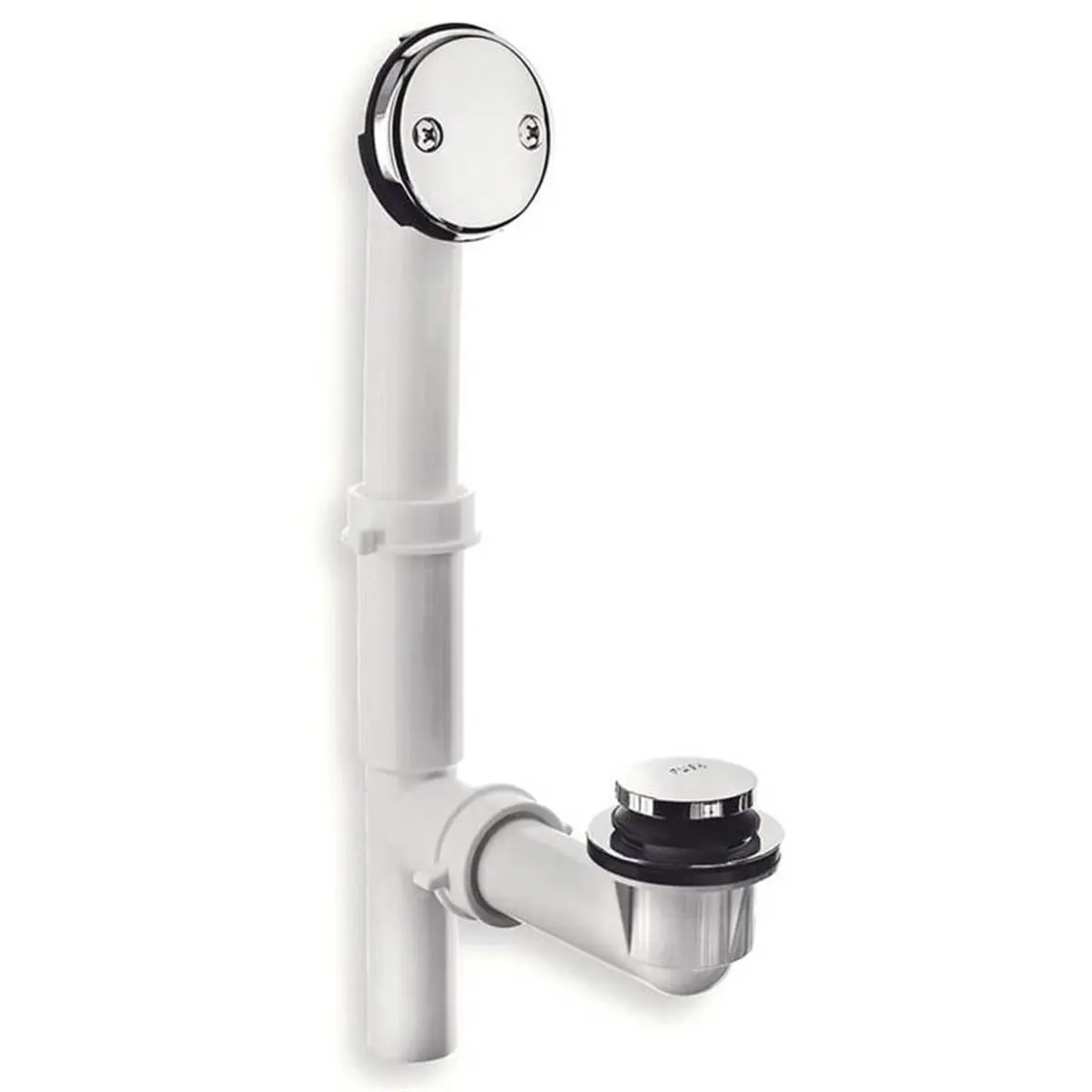 Danco 7135106 High Quality Lift-and-Turn Tub Drain Kit, Standard Size, Chrome Trim, Durable Plastic Tubing, High Performance, Includes All Parts Needed