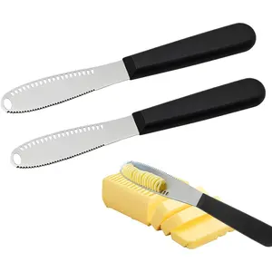 2 count Butter  Spreader with Holes, 3 in 1 butter , butter curler , Butter Grater with  Handle, stainless steel butter spreader for Butter, Cheese, Jam