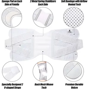 NEENCA Knee Brace for Knee Pain, Compression Knee Support with Air Mesh Fabric, Adjustable Knee Wrap with Side Stabilizers, Ultra-Soft Bandage for Sports, Running, Meniscus Tear, ACL, Arthritis Relief NEENCA