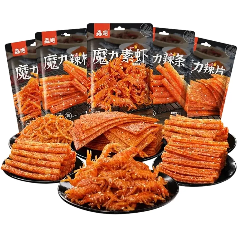 HOT - DAMAICHUHAI Latiao Spicy Strip 5 PackChinese FoodLatio Spicy Strips ,62g/2.19 Ounces5 Packs