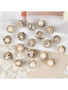 20 /40 Pcs Magic Tool for Women Cute Japanese Style Collar Pins Diamond Clothes Fasteners Badge Creative Brooch Non - Sewing
