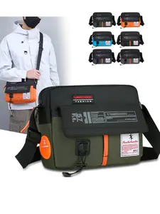 Unisex Casual Crossbody Bag, Fashionable Design, Large Capacity, Durable Nylon Material, Suitable for Daily Use, Men and Women
