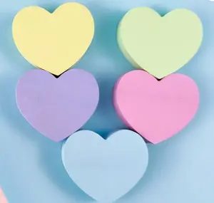 Cute Various Color Heart Shaped Sticky Note - Paper