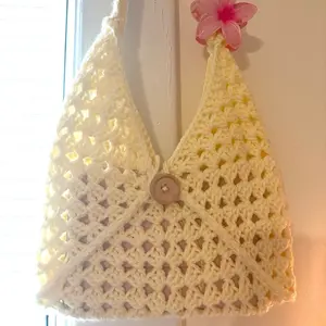 Cottagecore Crochet Granny Square Shoulder Bag | Handmade Summer Picnic & Farmers Market Purse